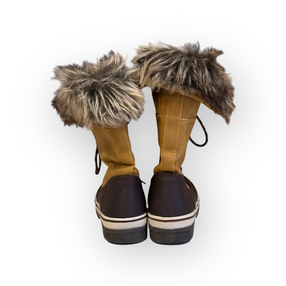 Rue21 Women’s Tan Brown Faux Fur Lace-Up Winter Snow Boots Size 6/7 W22750-01​ - Picture 2 of 9